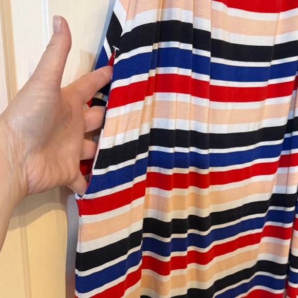 Lane Bryant Multicolor Striped Off-Shoulder Dress - Picture 4 of 8